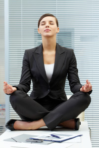 Meditating on table